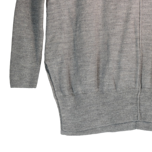 Cynthia Rowley Tunic Sweater Women Small Gray Cowl Neck Merino Wool Quiet Luxury - Picture 4 of 6